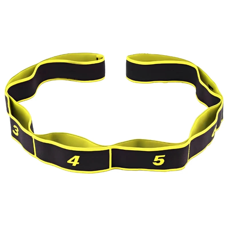 8 Section Style Dance Resistance Band Yoga Stretching Pilates Fitness Digital Elasticity Elastic Stretch Training Tension Belt