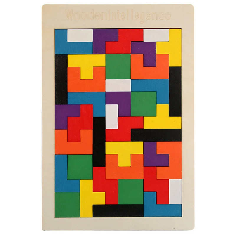 Colourful Wooden Tangram Puzzle