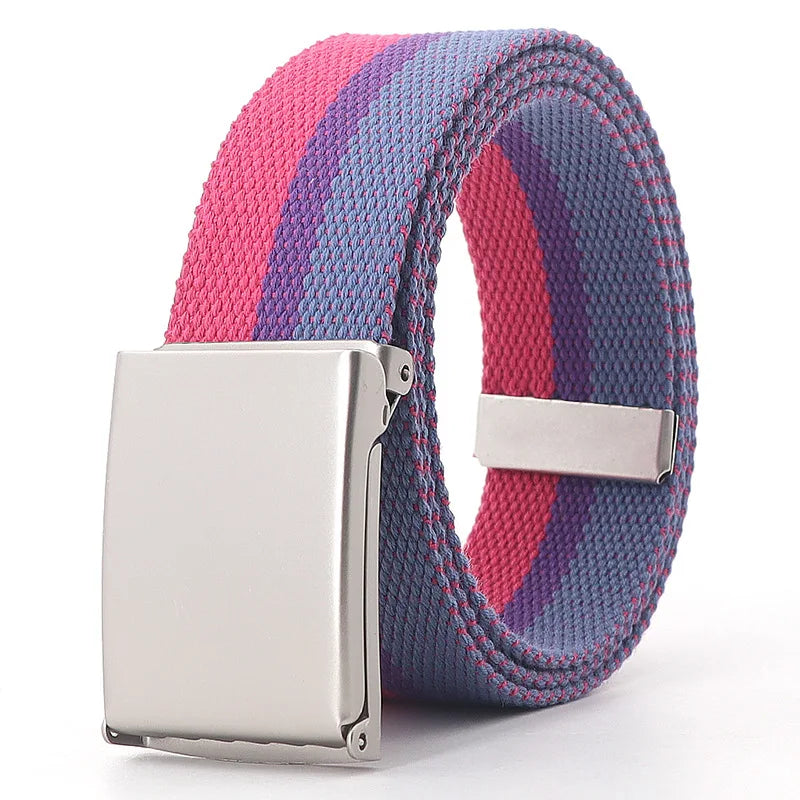 Striped Canvas Belt – Unisex