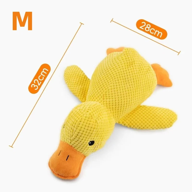 Squeaky Calming Duck Plush Dog Toy Luxury Sleep Aid Durable Puppy Companion Stress Relief Pet Toy Dog Accessories Supplies