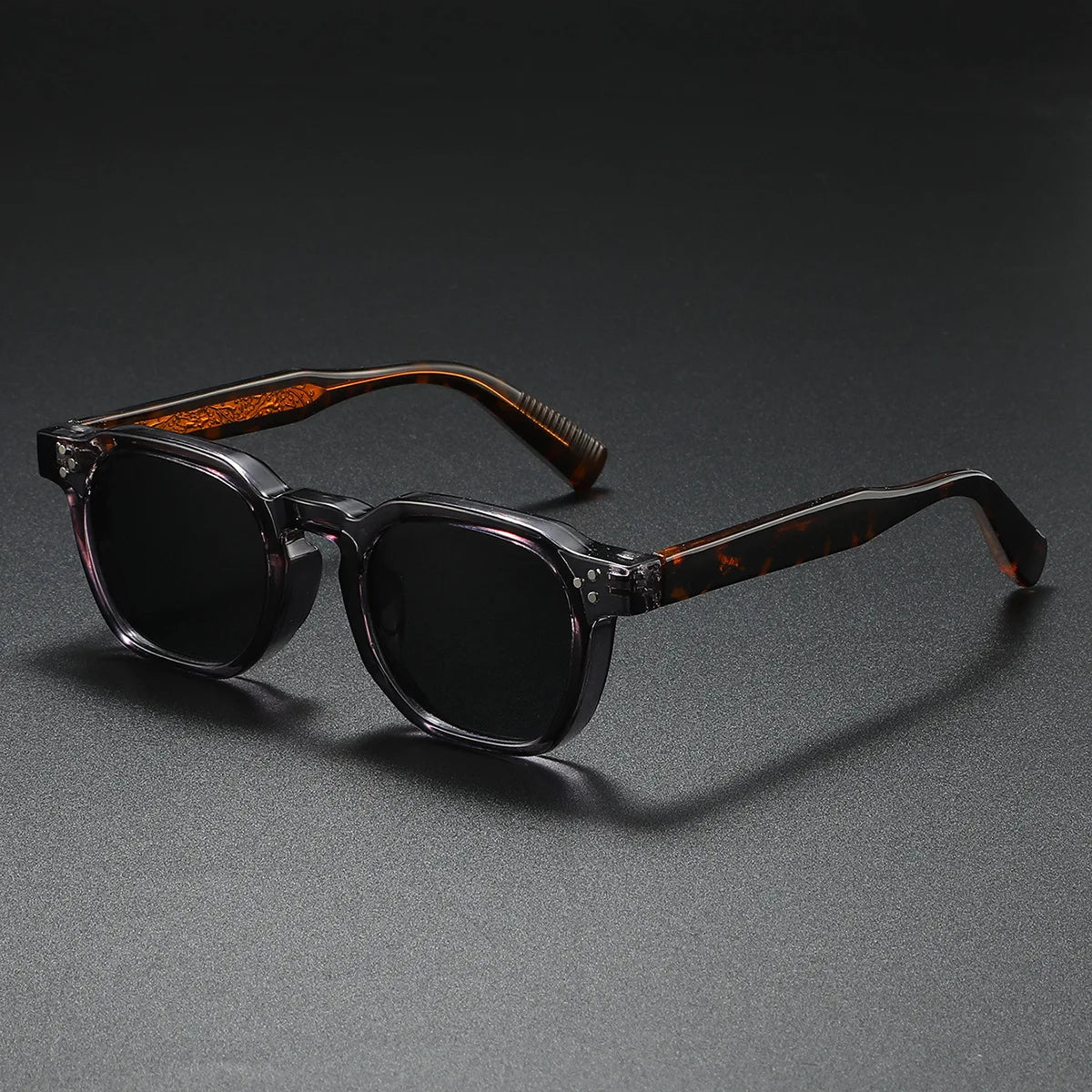 New Polarized Sunglasses Unisex Metal Core CP Square Sun Glasses Rivets Women Shades Driving Glasses