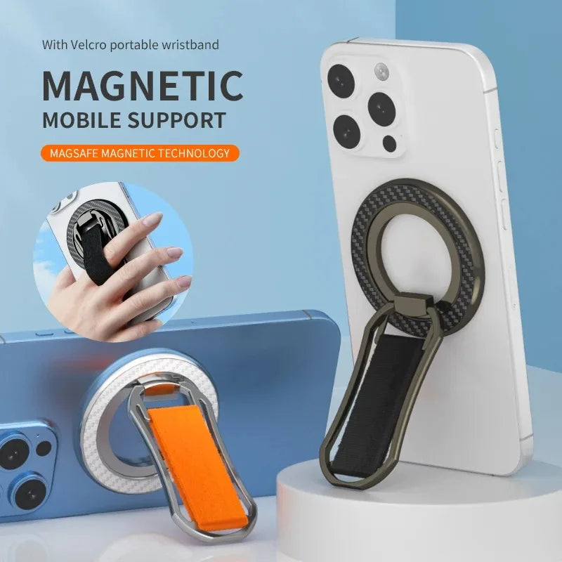 Magnetic Ring Phone Stand Foldable Desk Buckle Holder Portable Rotatable Mobile Phone Bracket for iphone 15 14 13