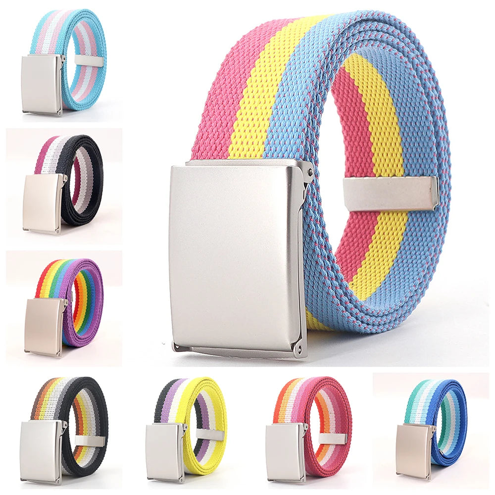 Striped Canvas Belt – Unisex