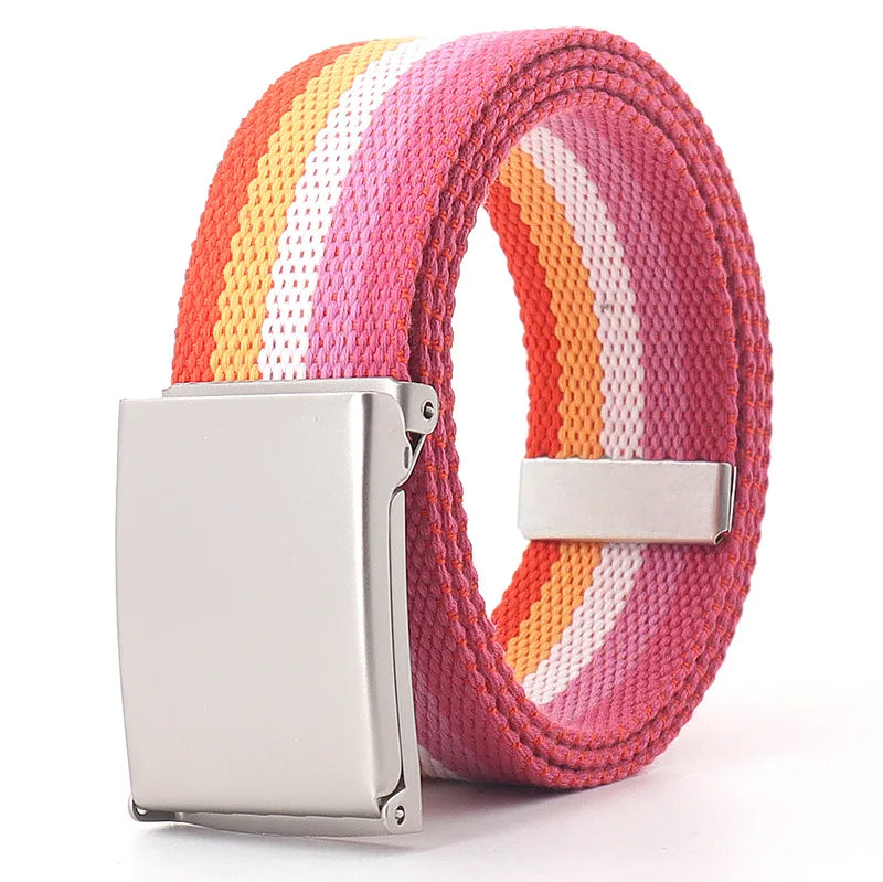 Striped Canvas Belt – Unisex