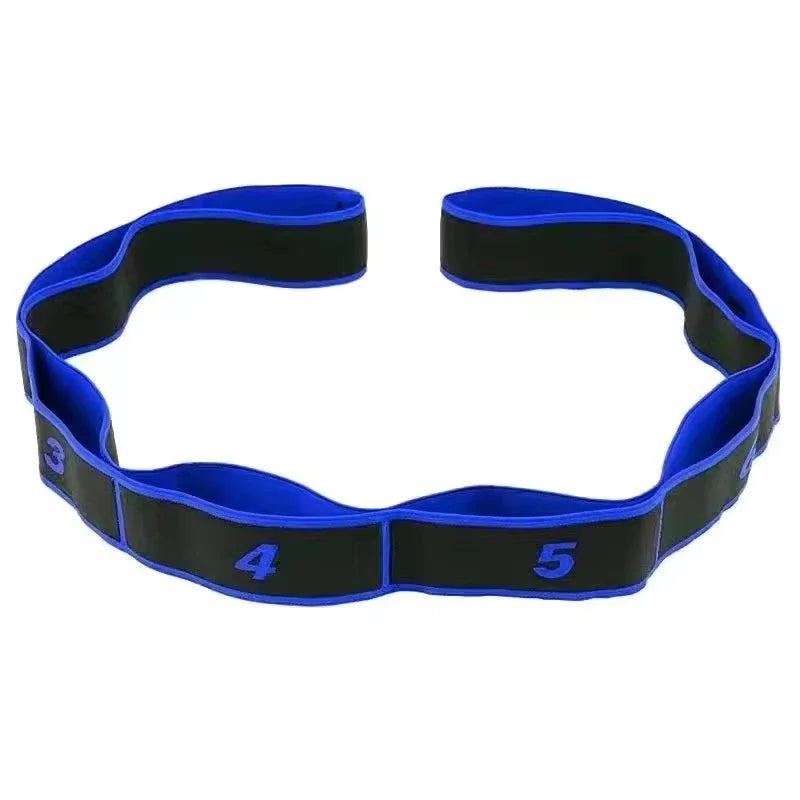 8 Section Style Dance Resistance Band Yoga Stretching Pilates Fitness Digital Elasticity Elastic Stretch Training Tension Belt