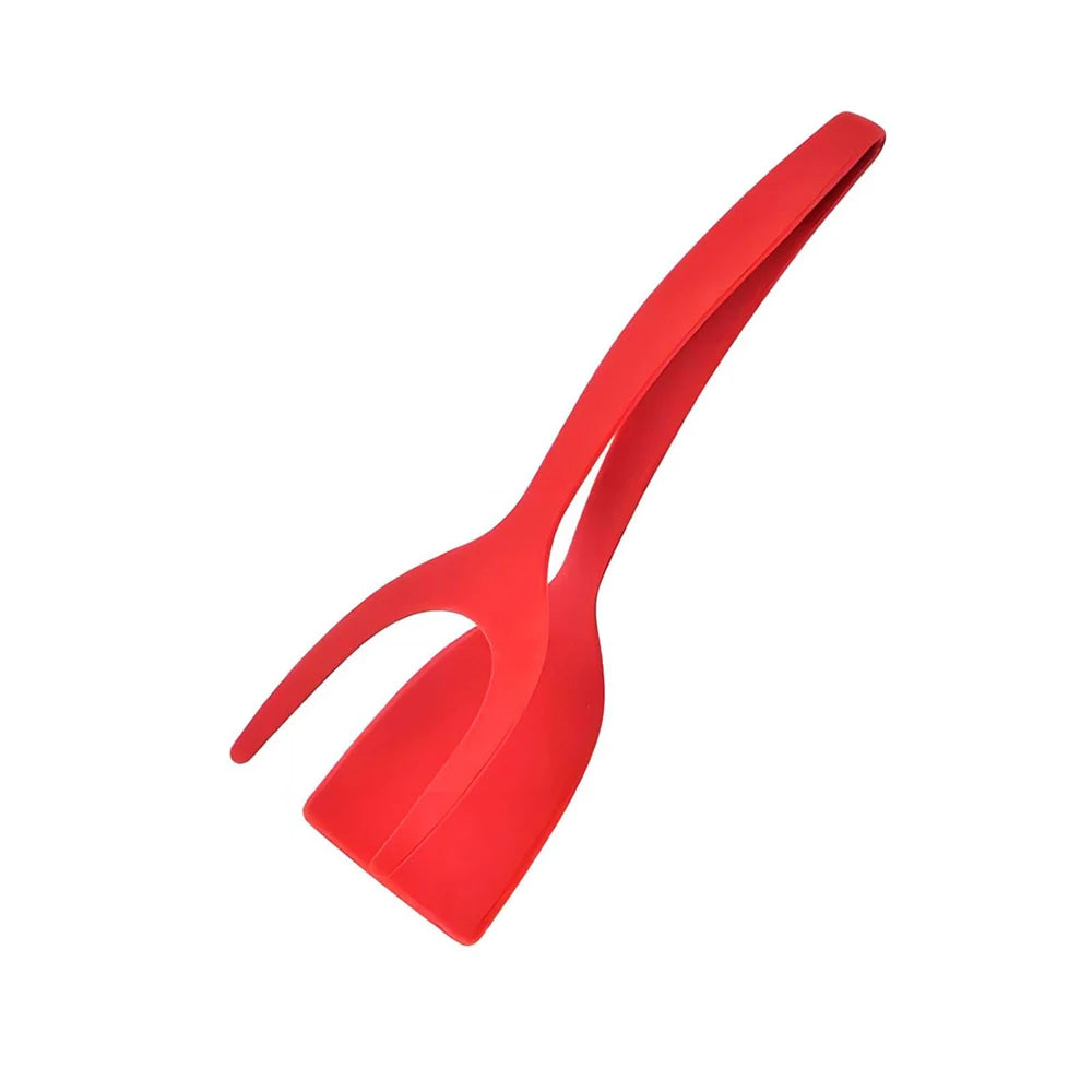 2 in 1 Grip Flip Spatula Clamp Egg Pancake Fish French Toast Omelette Making Non Stick Home Kitchen Cooking Turner Tool