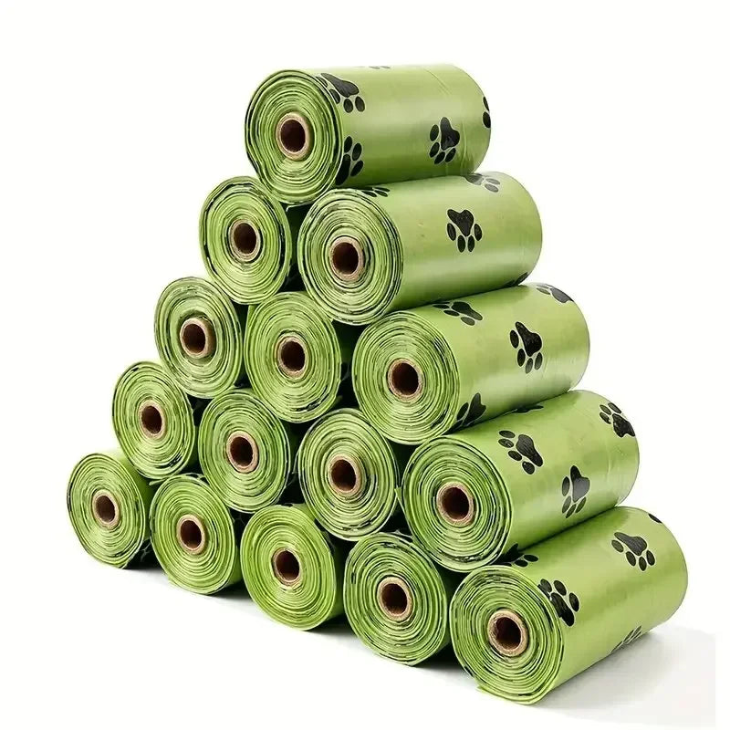 Dog Poop Bags for Dog Large Cat Waste Bags Doggie Outdoor Home Clean Refill Garbage Bag 15 Bags/ Roll Pet Supplies