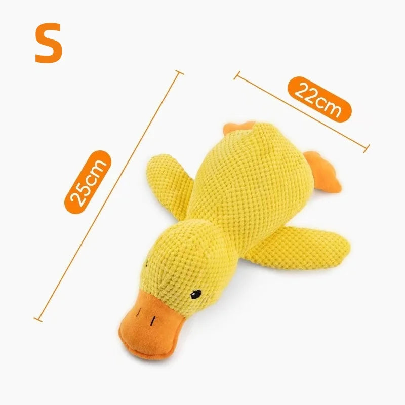 Squeaky Calming Duck Plush Dog Toy Luxury Sleep Aid Durable Puppy Companion Stress Relief Pet Toy Dog Accessories Supplies