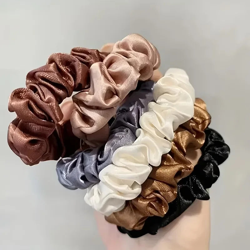 Satin Scrunchies – 6 Pack