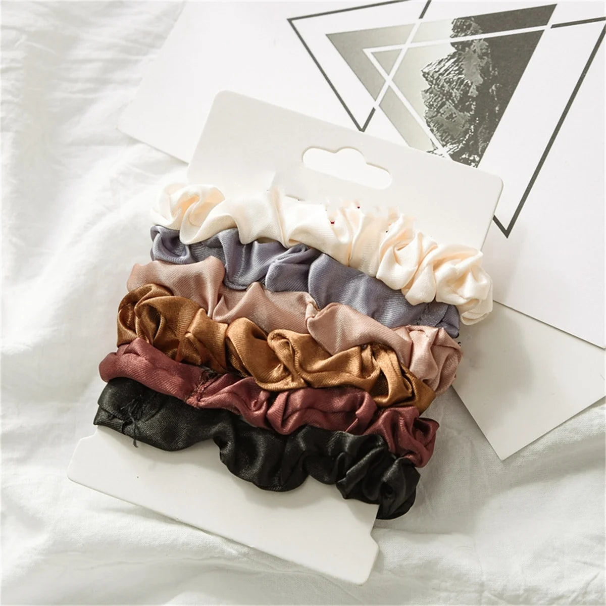 Satin Scrunchies – 6 Pack