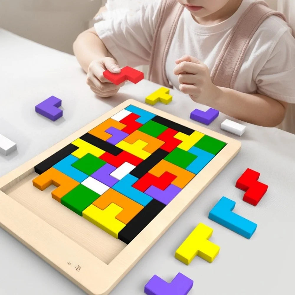 Colourful Wooden Tangram Puzzle