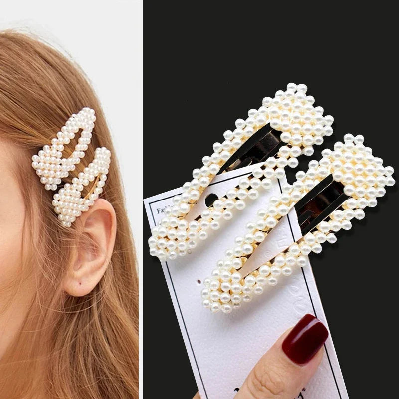 Pearl Hair Clips Set