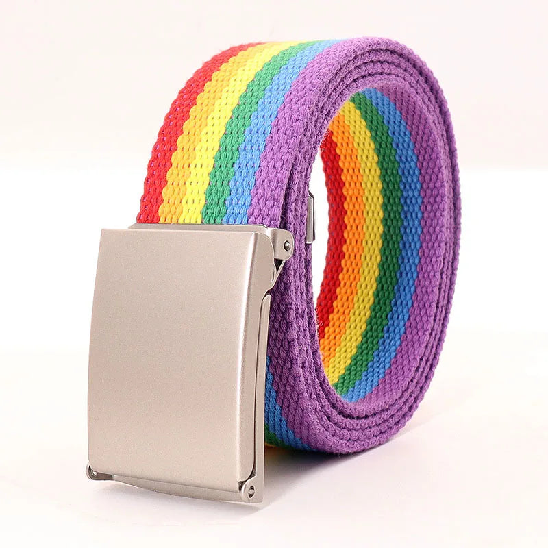 Striped Canvas Belt – Unisex