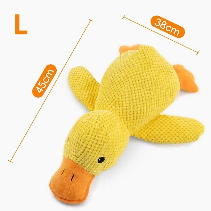Squeaky Calming Duck Plush Dog Toy Luxury Sleep Aid Durable Puppy Companion Stress Relief Pet Toy Dog Accessories Supplies