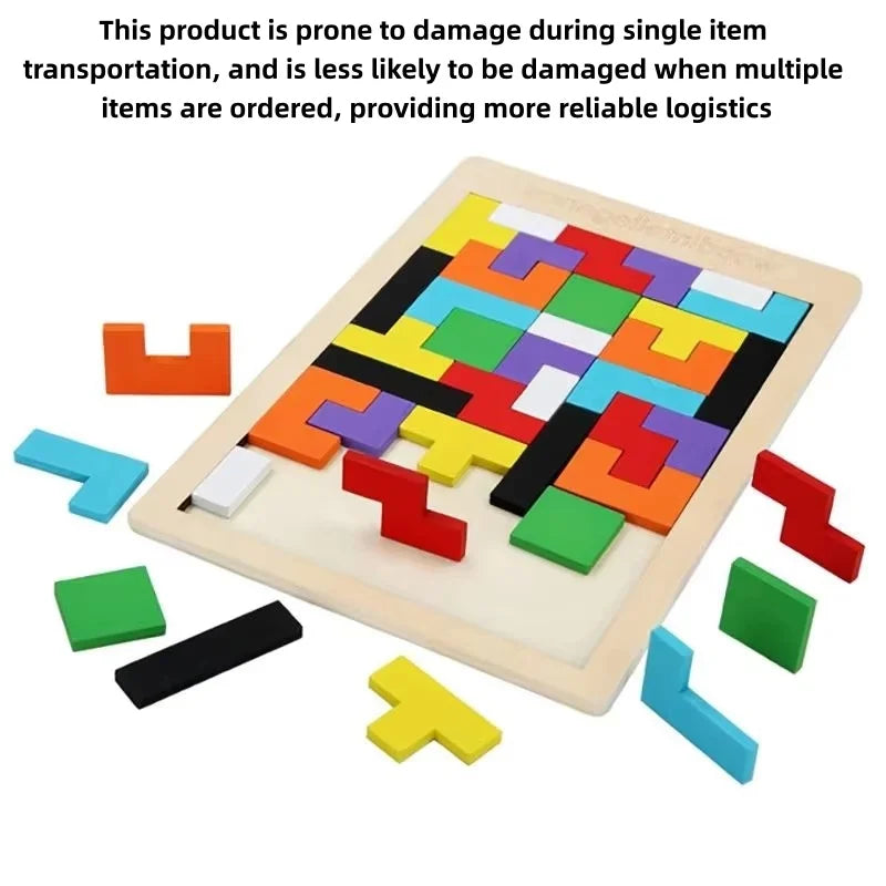 Colourful Wooden Tangram Puzzle