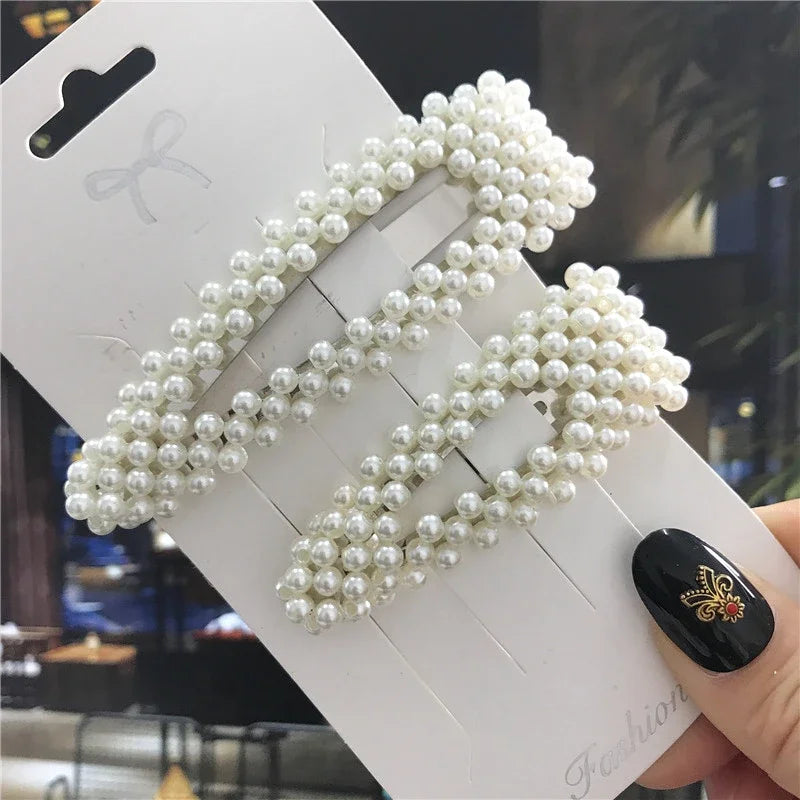 Pearl Hair Clips Set