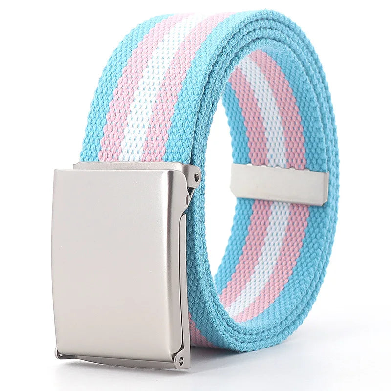 Striped Canvas Belt – Unisex