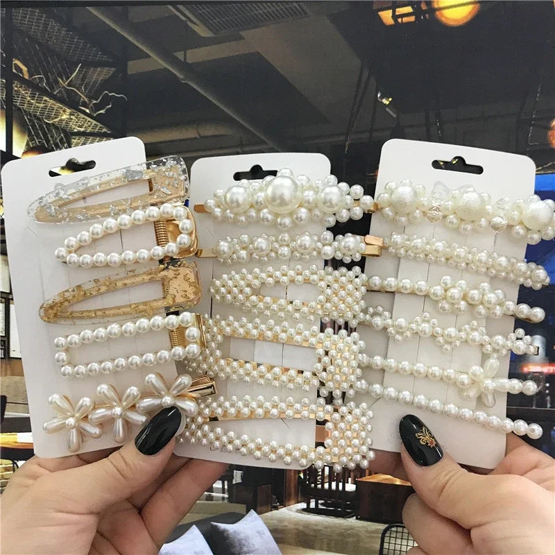 Pearl Hair Clips Set