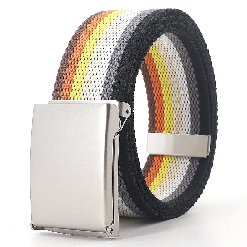 Striped Canvas Belt – Unisex