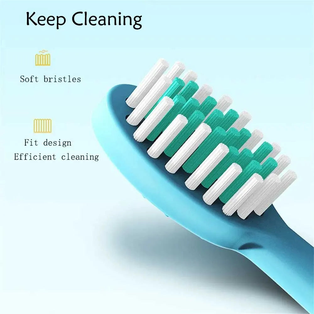 Kids Electric Toothbrush - Cute Cartoon Designs, Soft Bristles, Waterproof, with Replacement Heads