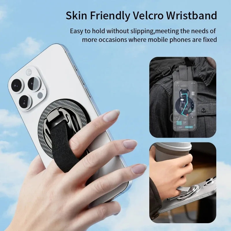 Magnetic Ring Phone Stand Foldable Desk Buckle Holder Portable Rotatable Mobile Phone Bracket for iphone 15 14 13