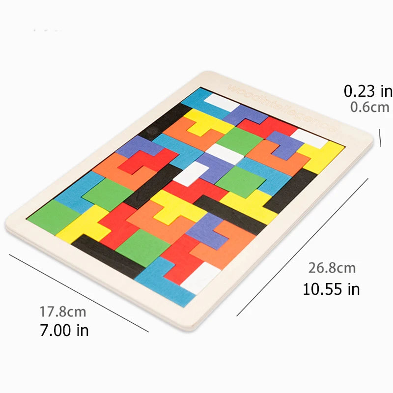 Colourful Wooden Tangram Puzzle