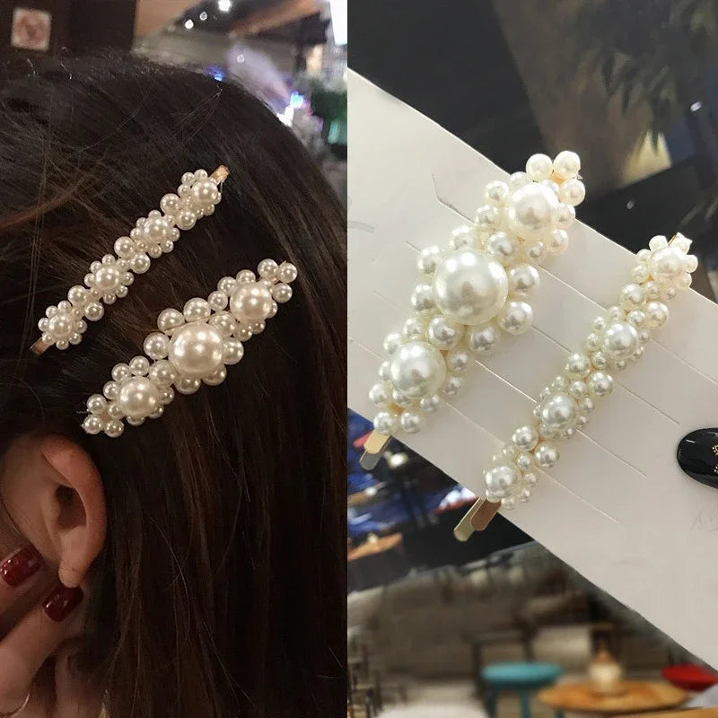 Pearl Hair Clips Set