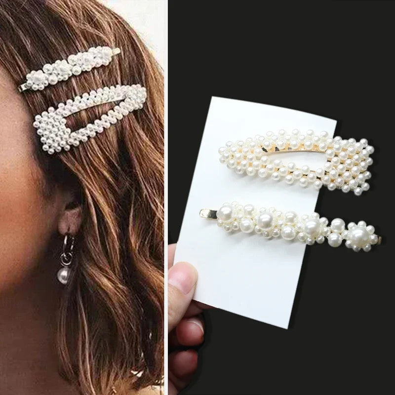 Pearl Hair Clips Set