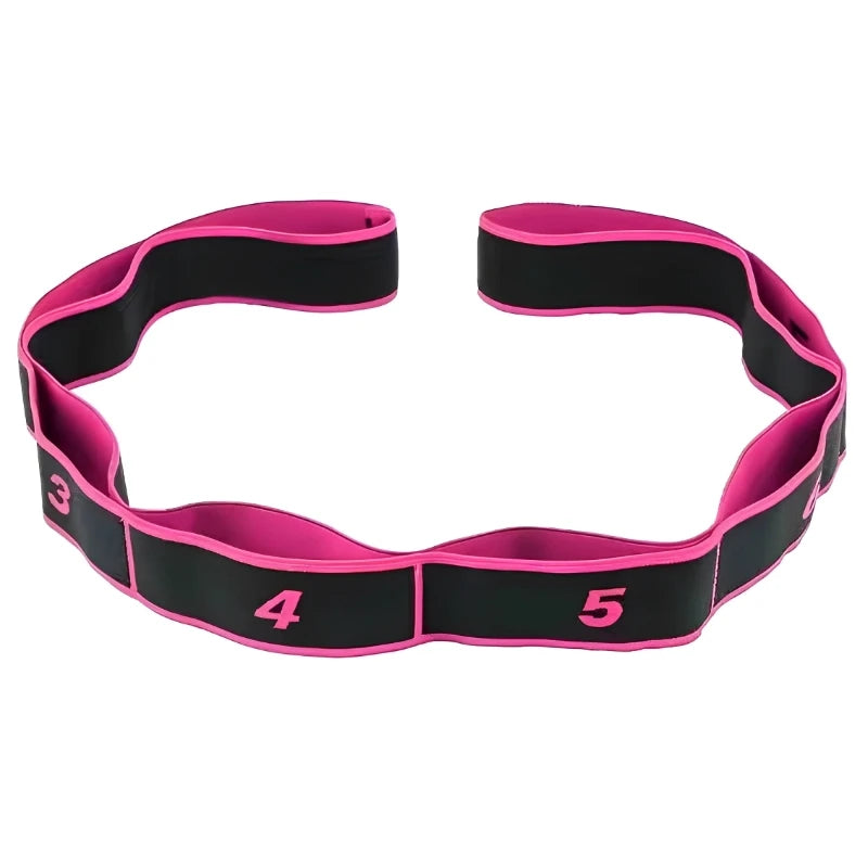 8 Section Style Dance Resistance Band Yoga Stretching Pilates Fitness Digital Elasticity Elastic Stretch Training Tension Belt