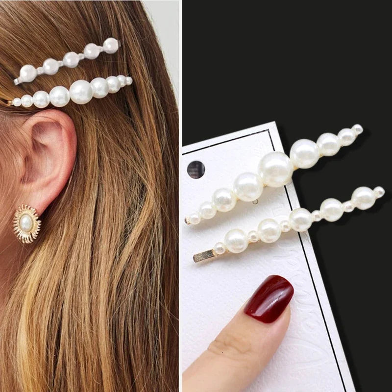 Pearl Hair Clips Set