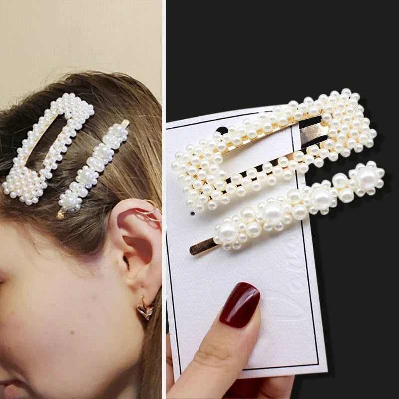 Pearl Hair Clips Set