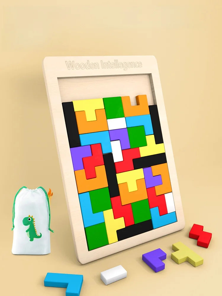 Colourful Wooden Tangram Puzzle