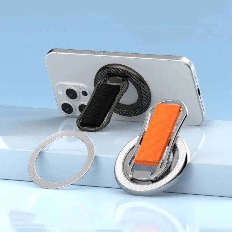 Magnetic Ring Phone Stand Foldable Desk Buckle Holder Portable Rotatable Mobile Phone Bracket for iphone 15 14 13