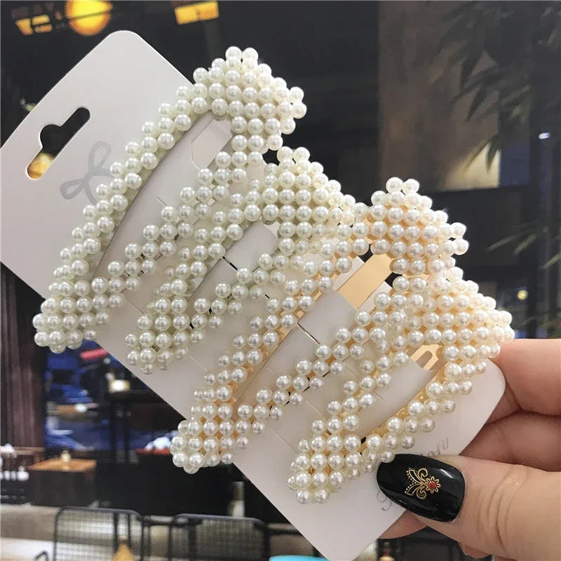 Pearl Hair Clips Set