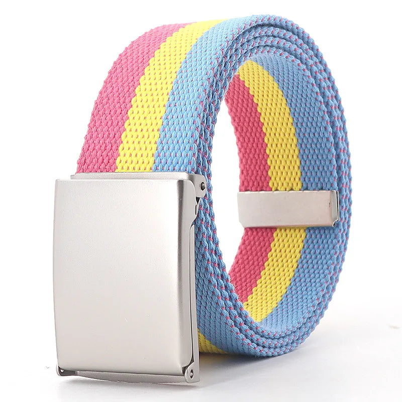 Striped Canvas Belt – Unisex