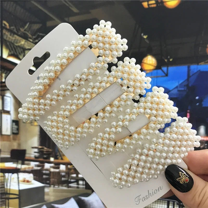 Pearl Hair Clips Set