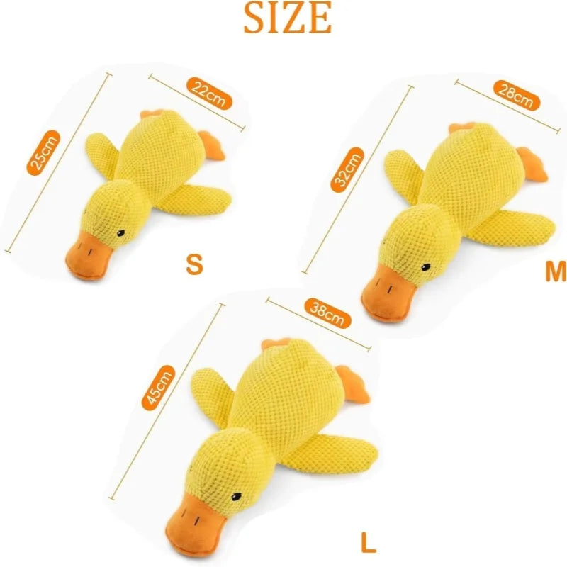 Squeaky Calming Duck Plush Dog Toy Luxury Sleep Aid Durable Puppy Companion Stress Relief Pet Toy Dog Accessories Supplies